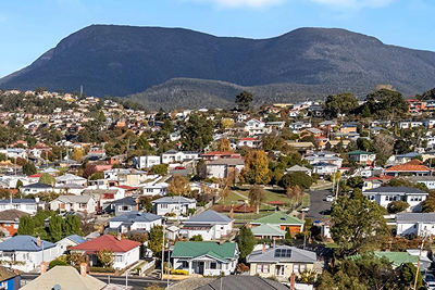 Moonahs mix of older homes post-war housing and modern developments.