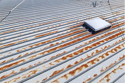 Old galvanized roofing steel